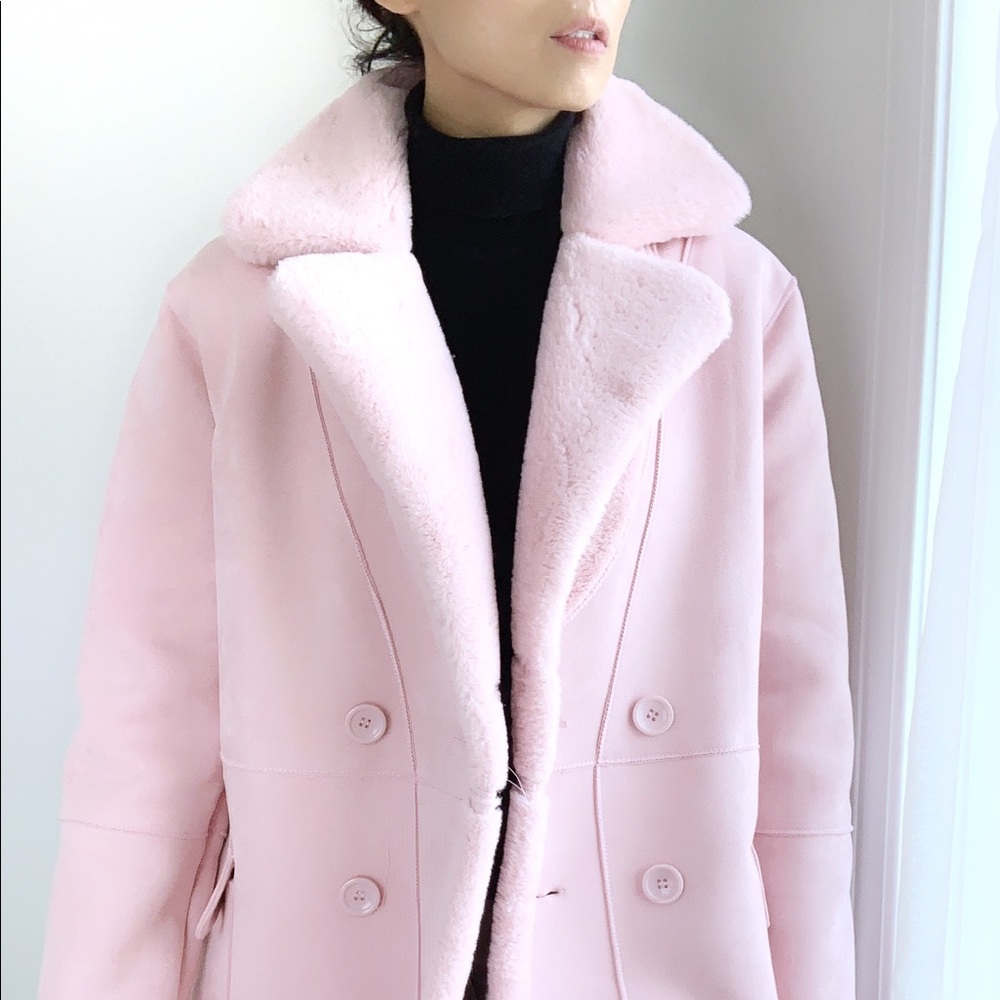 MY Valentine Shearling Coat- PINK TEDDY - Picture 3 of 7